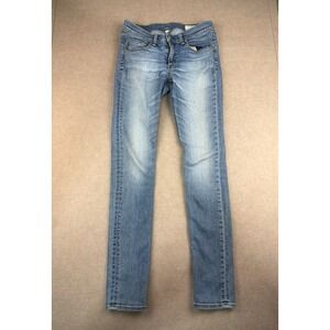 Rag &‎ Bone Women's Jeans Size 27 Blue Surf Skinny Mid Rise Stretch Made in USA